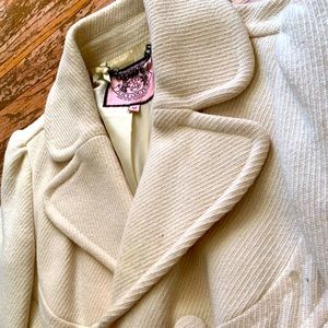 Juicy Couture Wool Coat Cream Beige Beautiful M